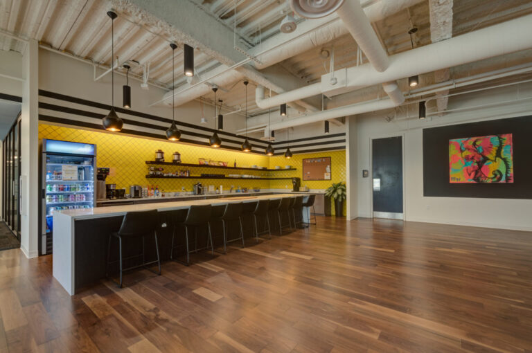 Interior office renovated by Bryan Construction