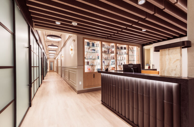 LaVie Institute Front Desk interior remodel