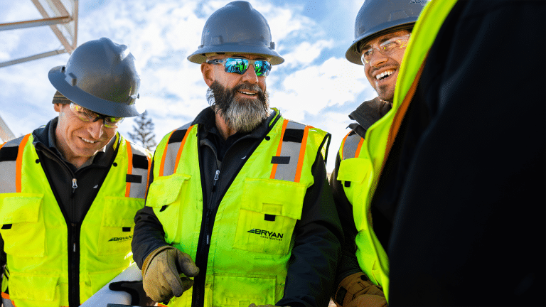 Team of construction specialists