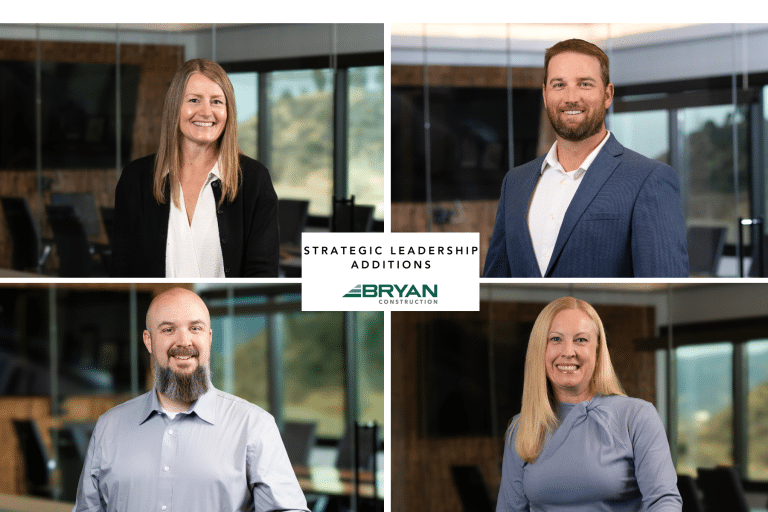 Headshots of leadership at Bryan Construction
