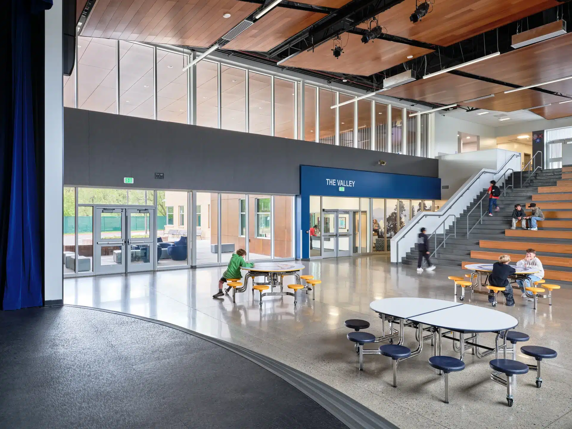 modern school building construction project